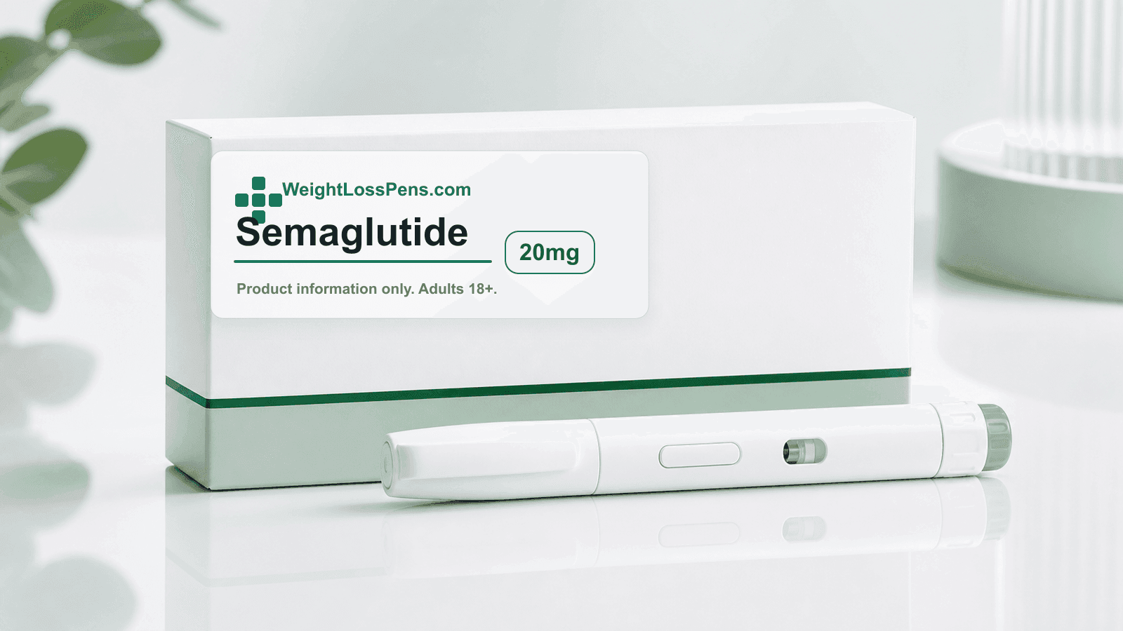 Branded WeightLossPens.com packaging image for the Semaglutide 20mg listing